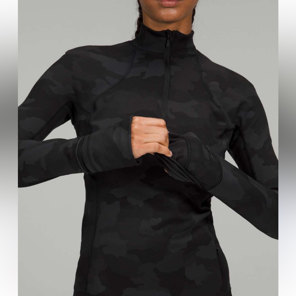 Lululemon Its Rulu Run Half Zip camo deep coal 6